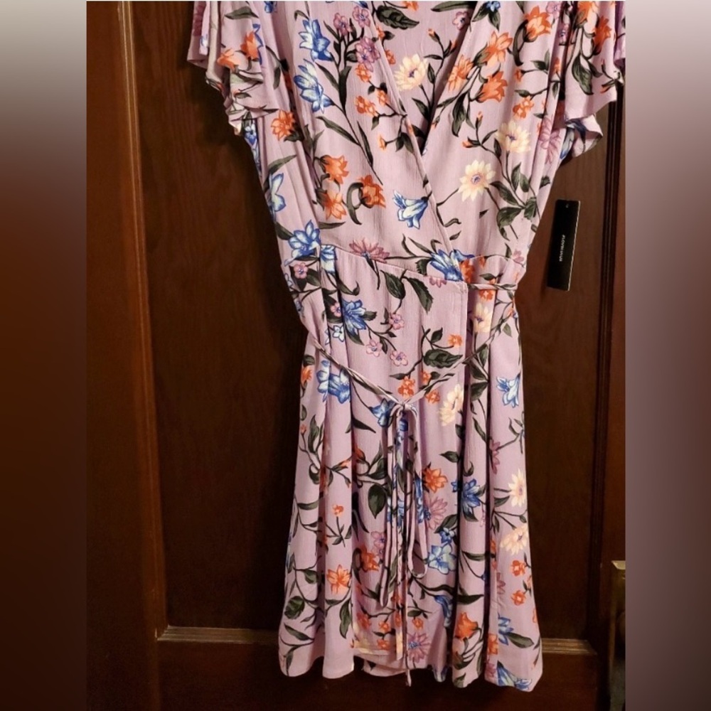 Lulus wrap dress purple floral